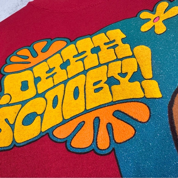 Vintage Scooby Doo Ohh Scooby Puff Print Crewneck Sweatshirt XL - Picture 8 of 9